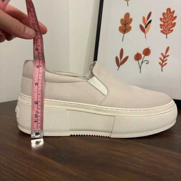 J Slides NYC Aileen Ivory Cream Leather Platform Slip-On Sneakers - Picture 8 of 11